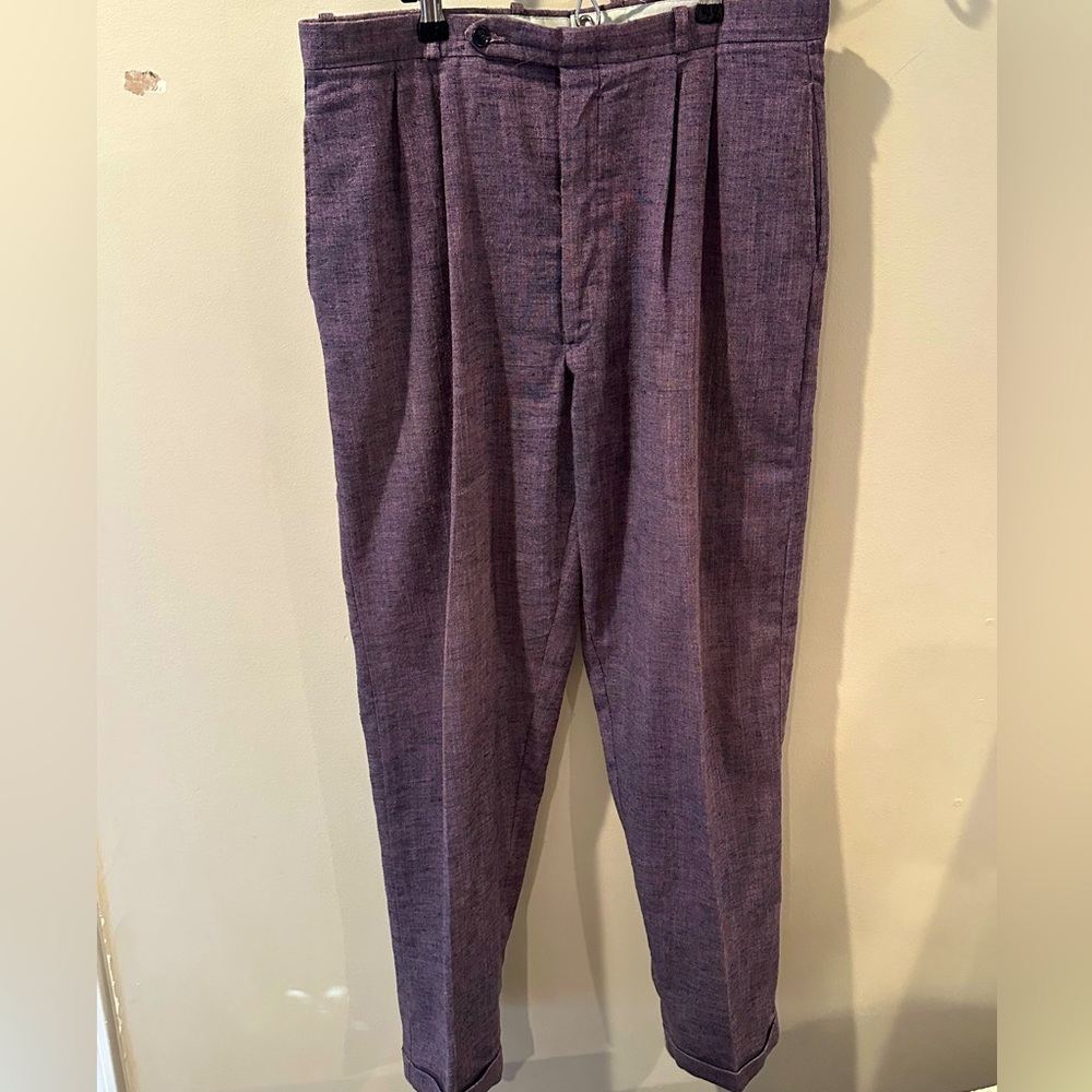 Vintage Colter Purple Dress Pants 34x31 USA Made Textured Fabric